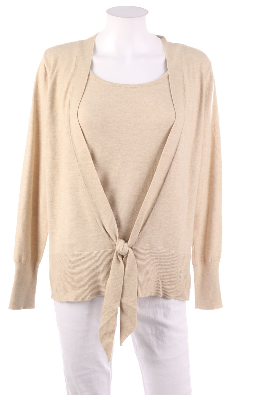 ashley brooke - Strick-Pullover im Layer Look zum Knoten - L