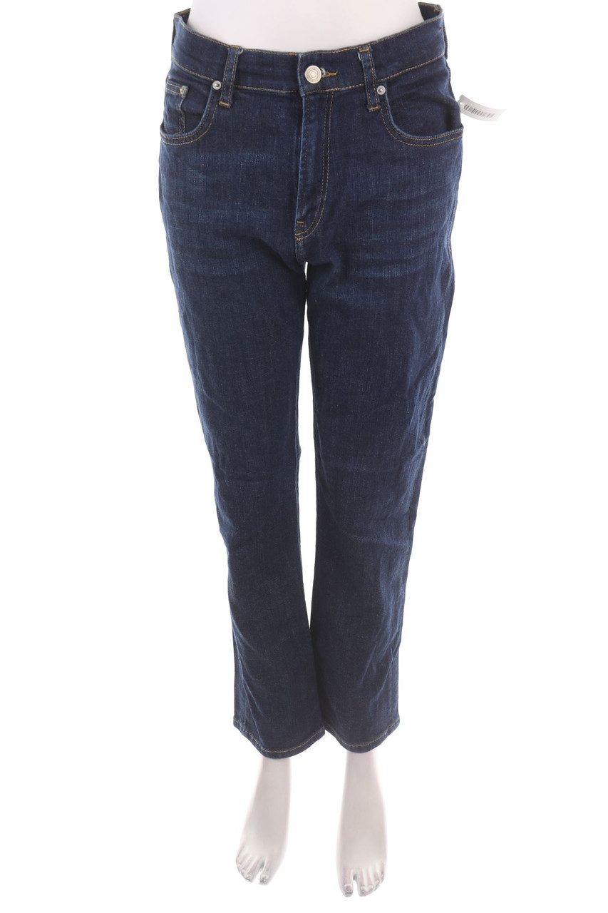 ZARA - Dark Denim Straight Cut Jeans - L