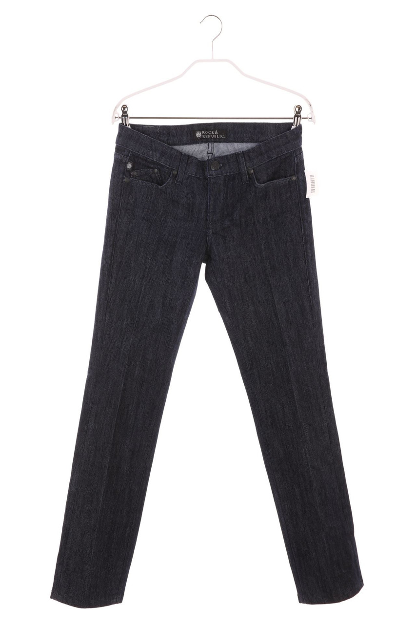ROCK & REPUBLIC - Dark Denim Straight Cut Jeans - XS