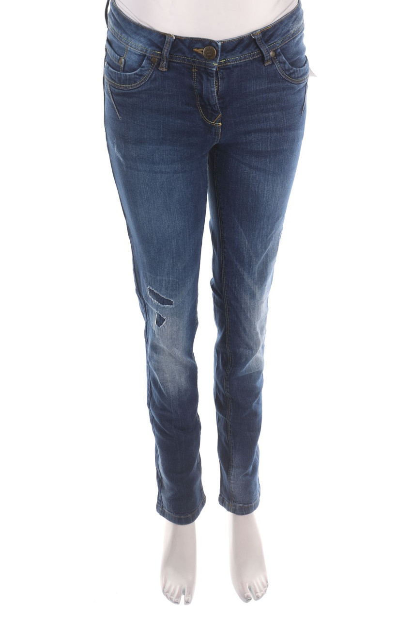 blue motion - Distressed Straight Cut Jeans - M