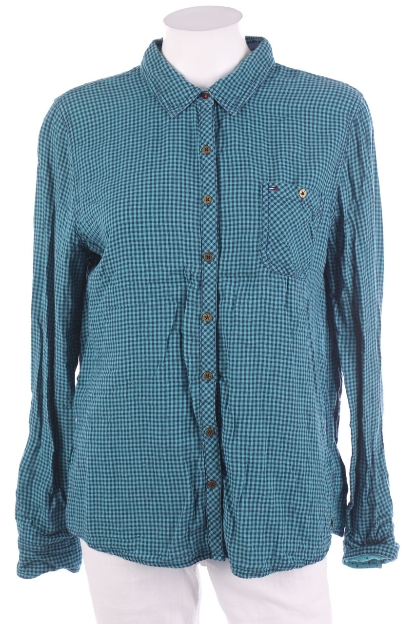 Hilfiger Denim - Karo-Hemd-Bluse aus Baumwolle - L