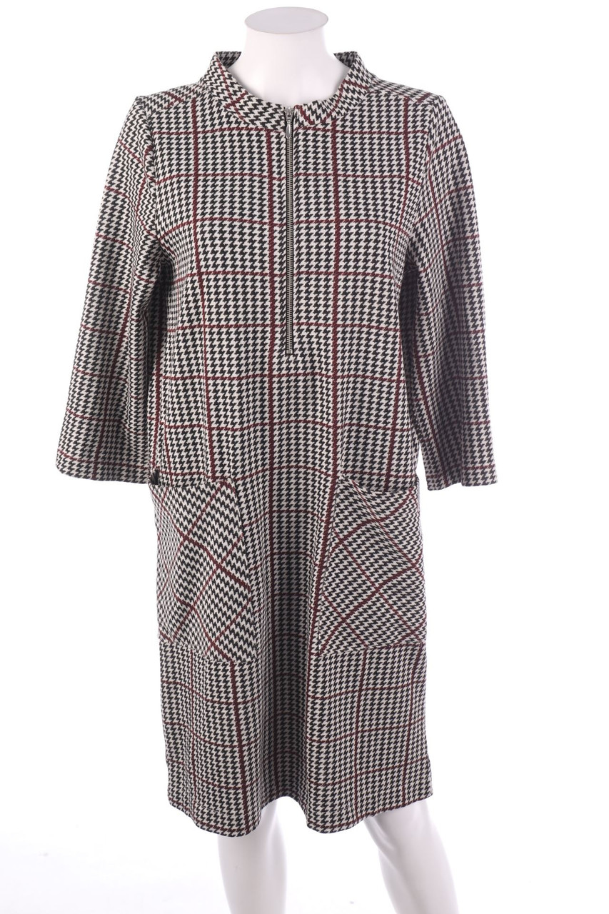 IN LINEA - Karo-Kleid mit aufgesetzten Taschen - L