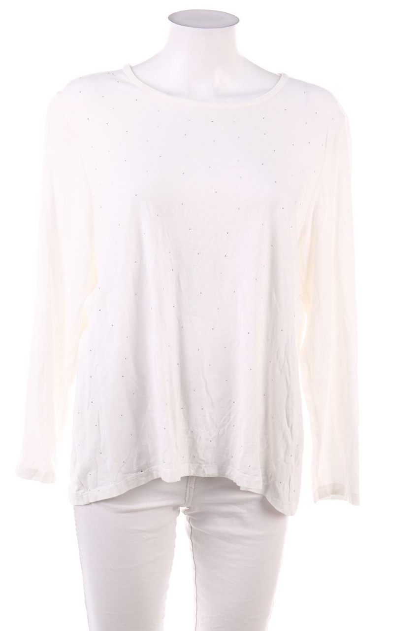 steilmann - Longsleeve-Shirt mit Strass-Steinen - D 46-48