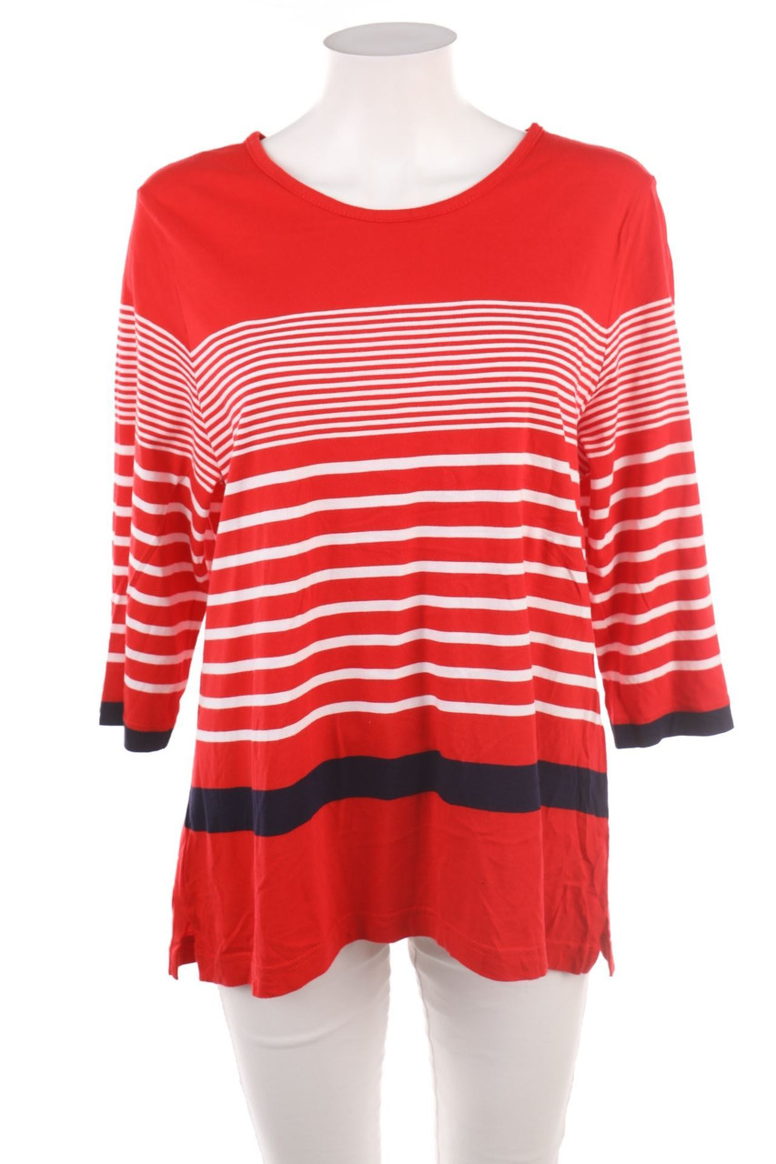 Ohne Label - 3/4-Arm-Shirt mit Streifen - XL