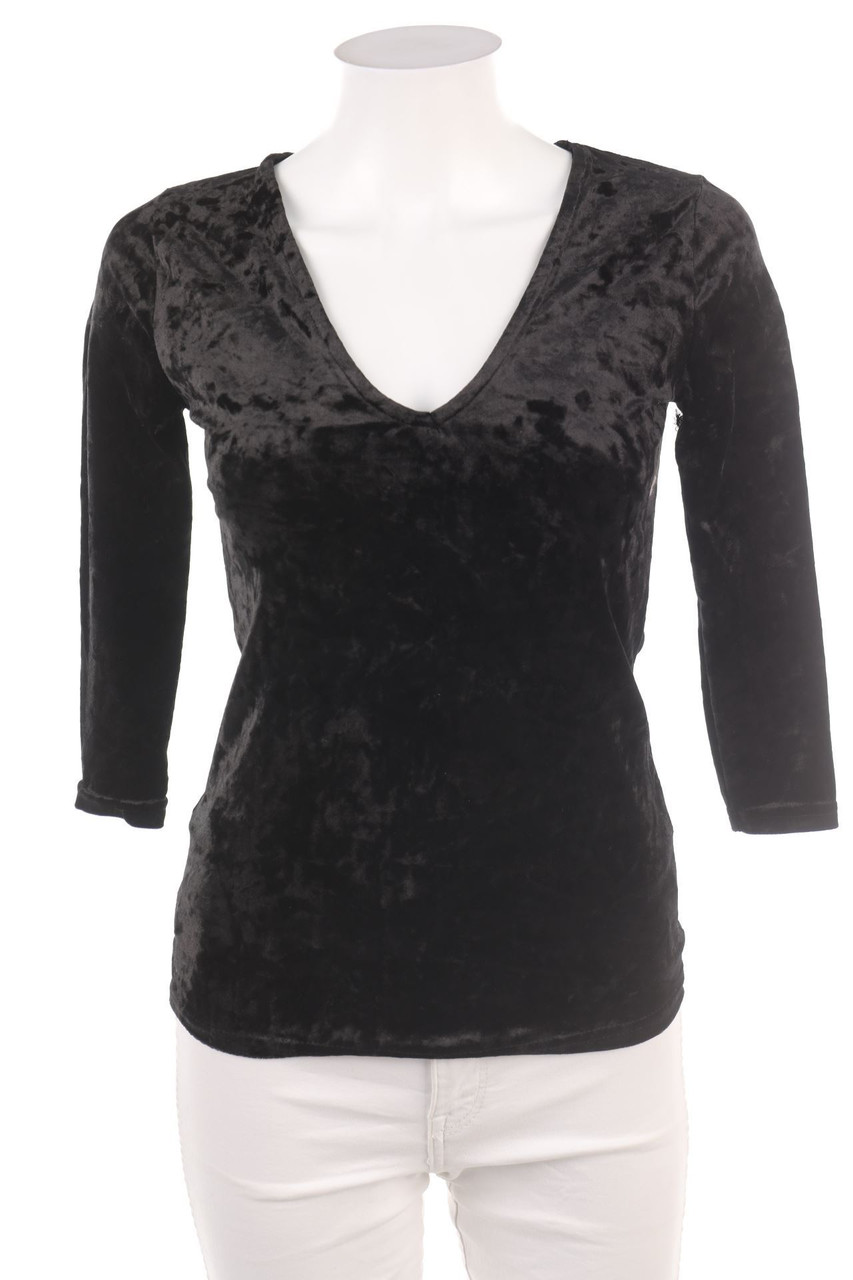 Ohne Label - Samt-3/4-Arm-Shirt - S