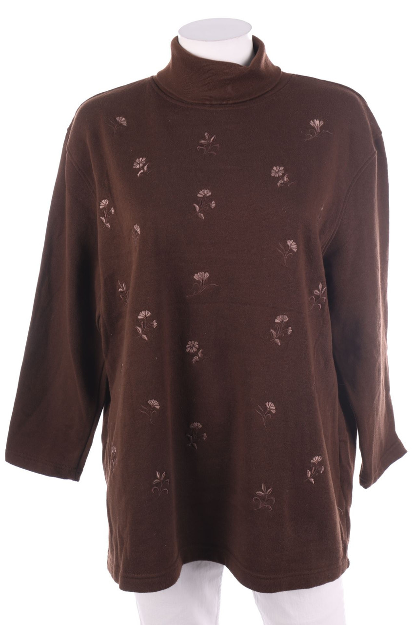 SECONDHAND - Strick-Pullover mit Stickereien - L