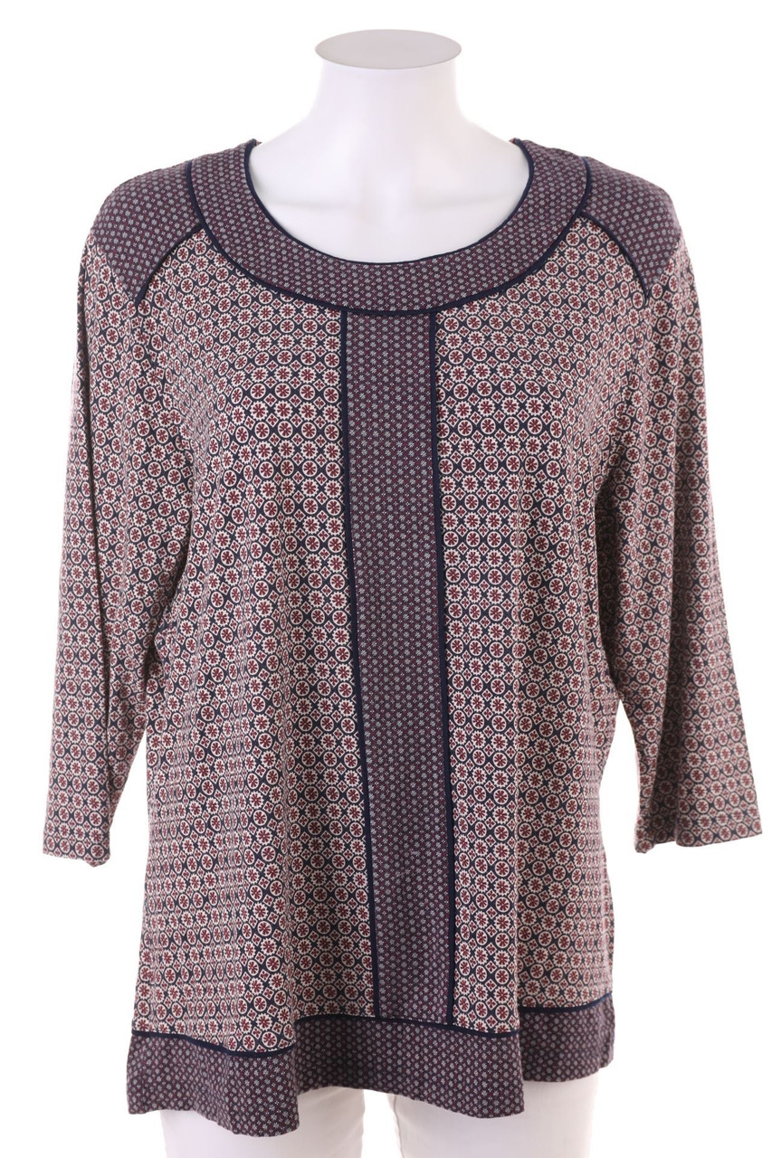 FRANK WALDER - 3/4-Arm-Shirt mit Ethno-Print - L