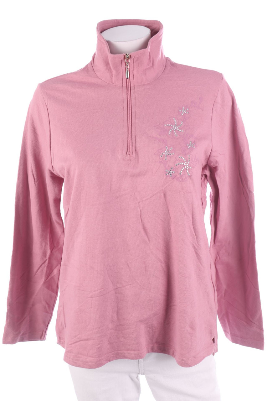 Ohne Label - Sweatshirt mit Strass-Steinen - M