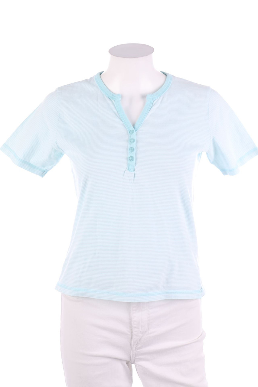 Michèle Boyard - Kurzarm-Shirt mit Knöpfen - S