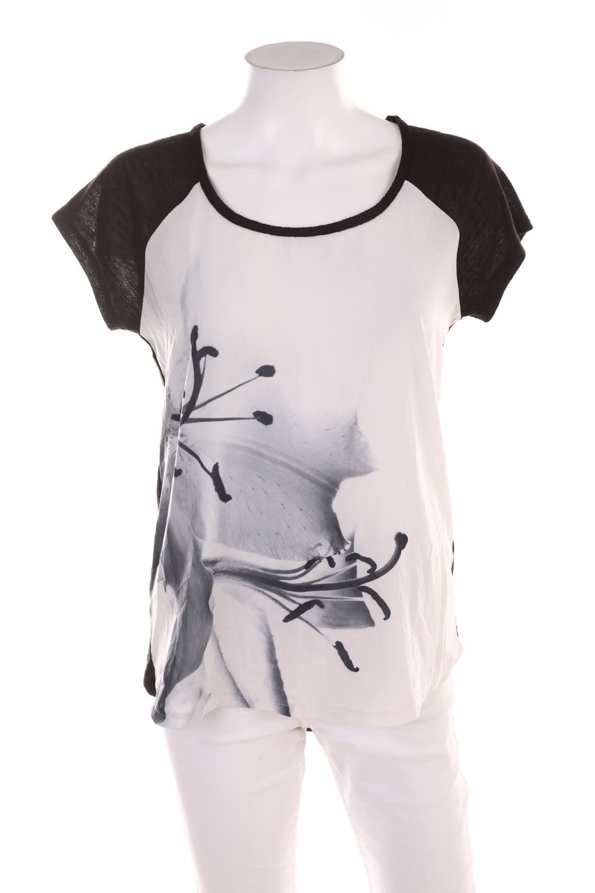 orsay - Kurzarm-Shirt mit Blumen-Print - M