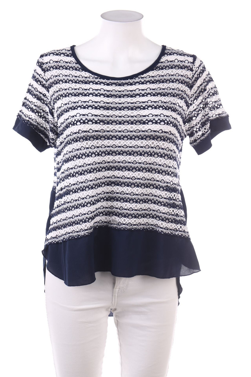 PIAZZA ITALIA - Mesh-Kurzarm-Bluse - L