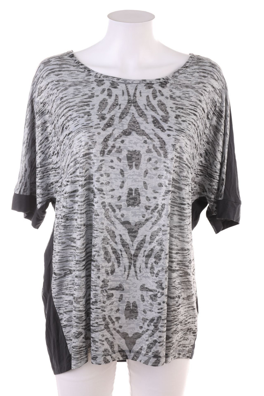 VIA APPIA DUE - Batwing-Shirt mit Metallic-Effekt - XL
