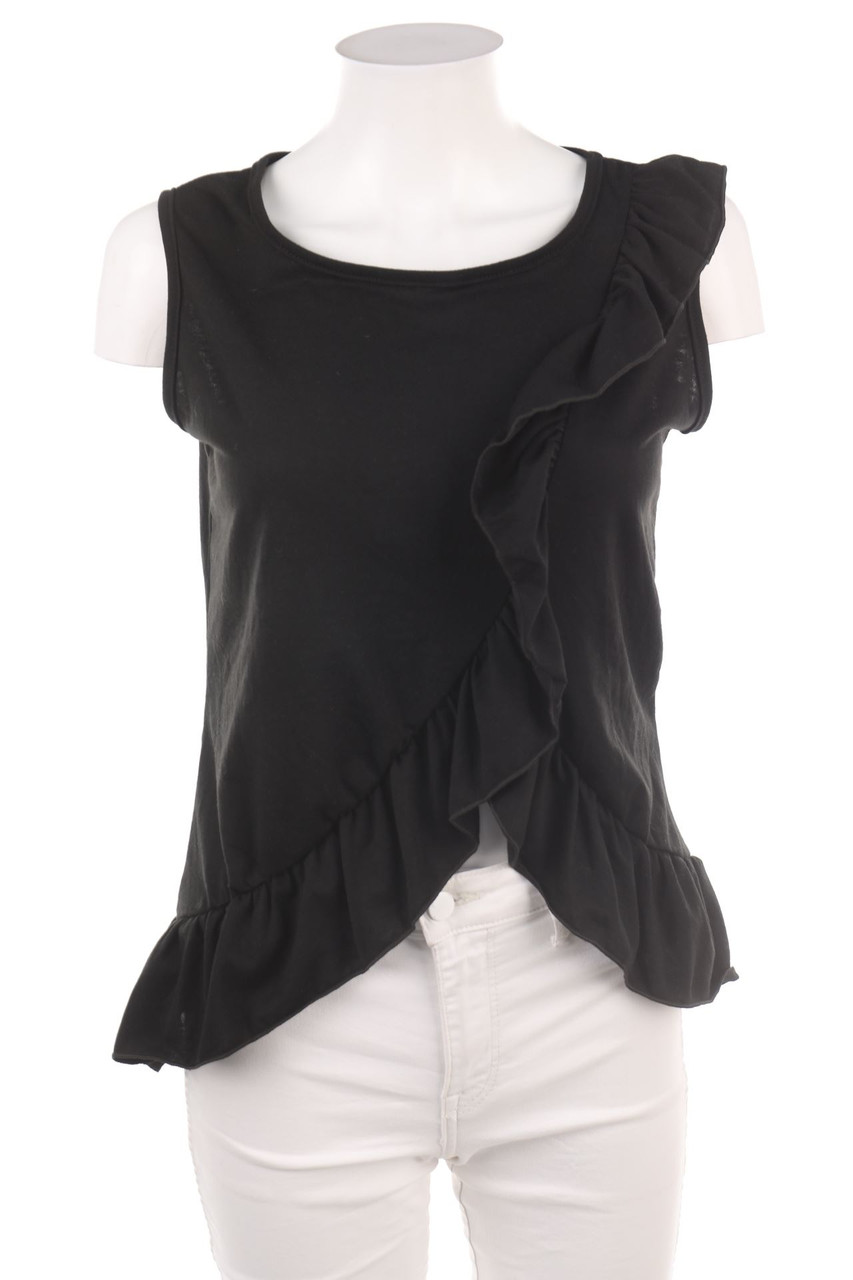 Ohne Label - Top mit Volants aus Baumwoll-Mix - S