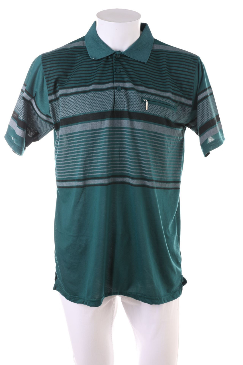 Ohne Label - Poloshirt mit Streifen - M