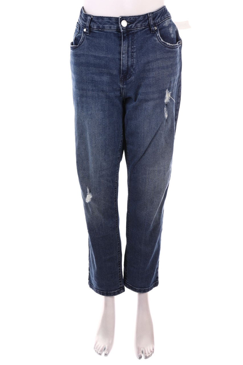 page one - Distressed Straight Cut Jeans - 2XL