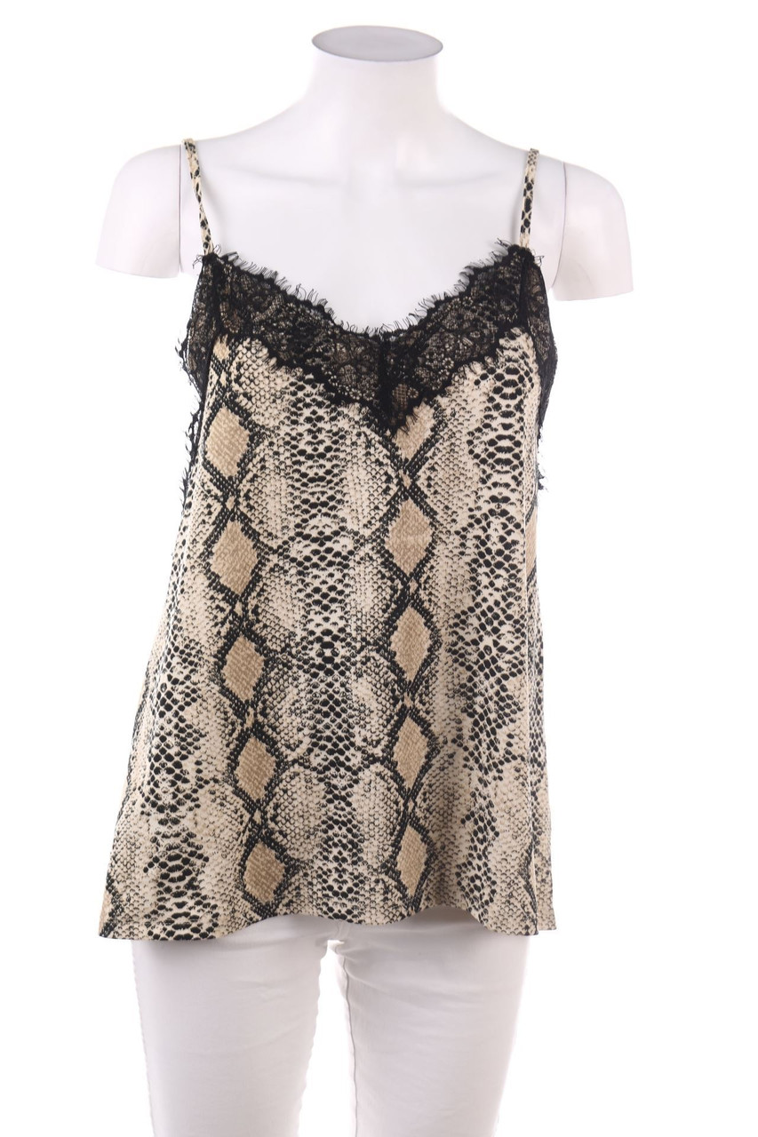 Ohne Label - Top mit Animal-Print - D 36
