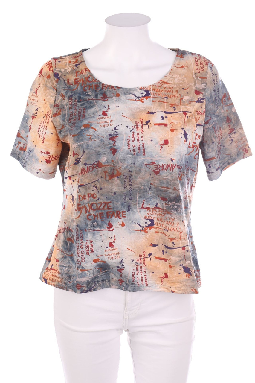 Ohne Label - Kurzarm-Shirt mit Print - L