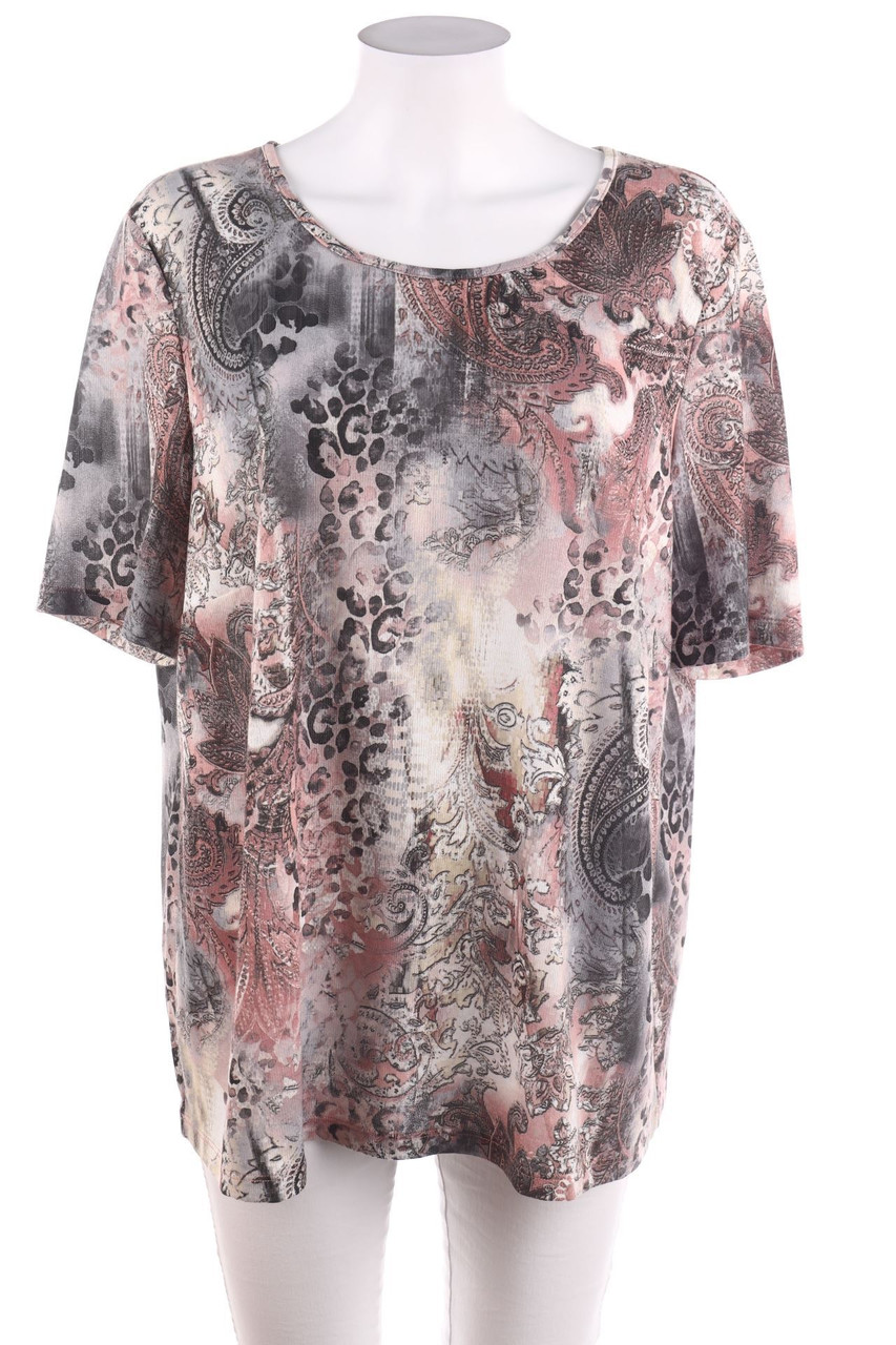 ATELIER GS - Kurzarm-Shirt mit Ethno-Print - XXL