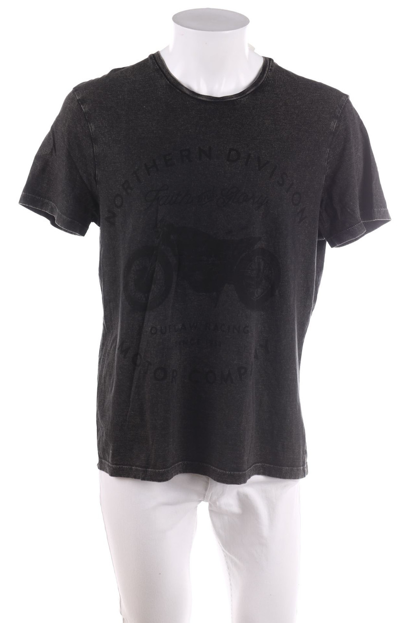 F&F - T-Shirt mit Rundhals mit Print - L