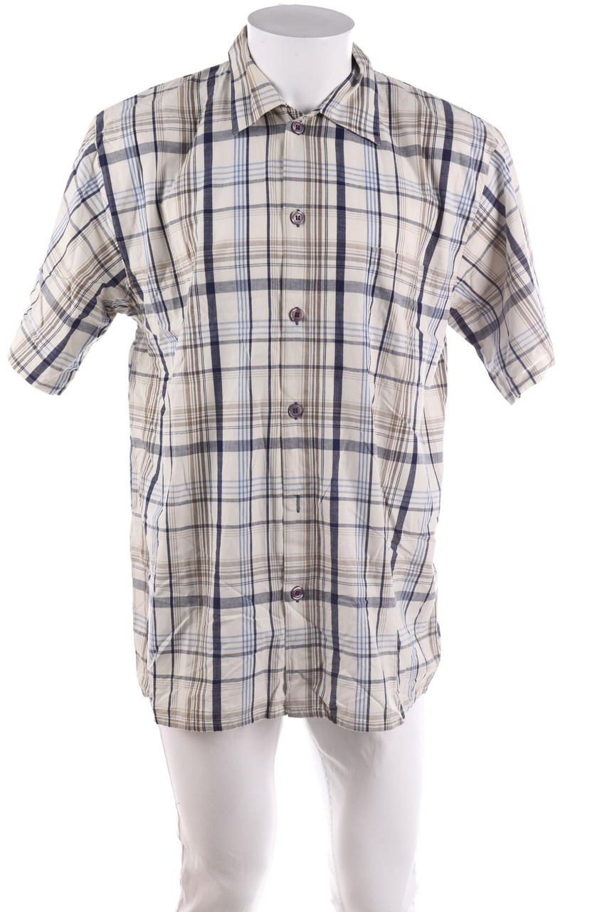 SECONDHAND - Kurzarm-Hemd mit Karo-Muster - M