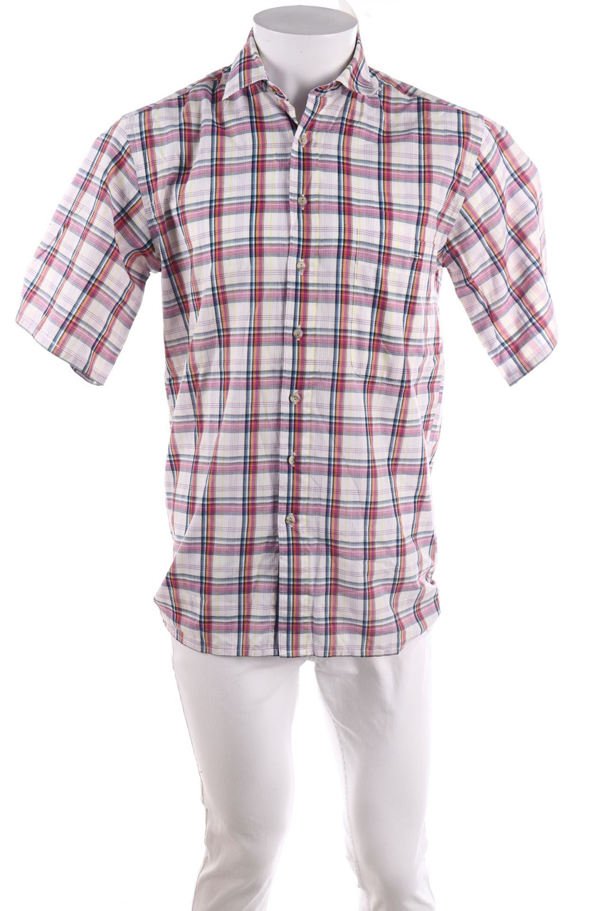 SECONDHAND - Kurzarm-Hemd mit Karo-Muster - S