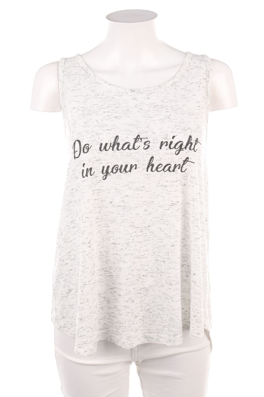 Ohne Label - Tanktop mit Statement-Print - XL