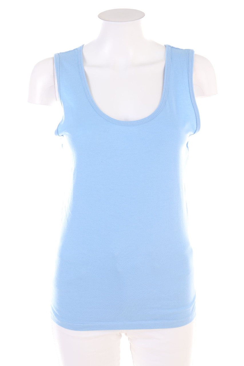 Chicorée - Basic-Top aus Baumwoll-Mix - M