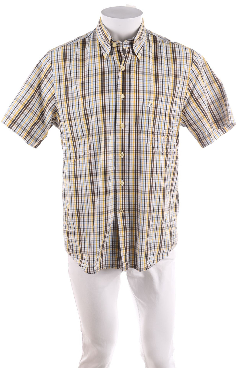 BASEFIELD - Kurzarm-Hemd mit Karo-Muster - M