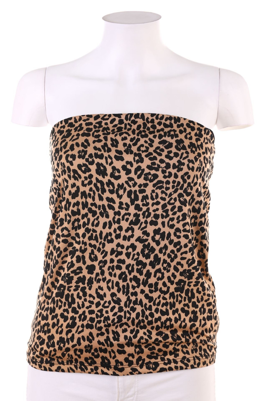 AMISU - Bustier-Top mit Animal-Print - XL