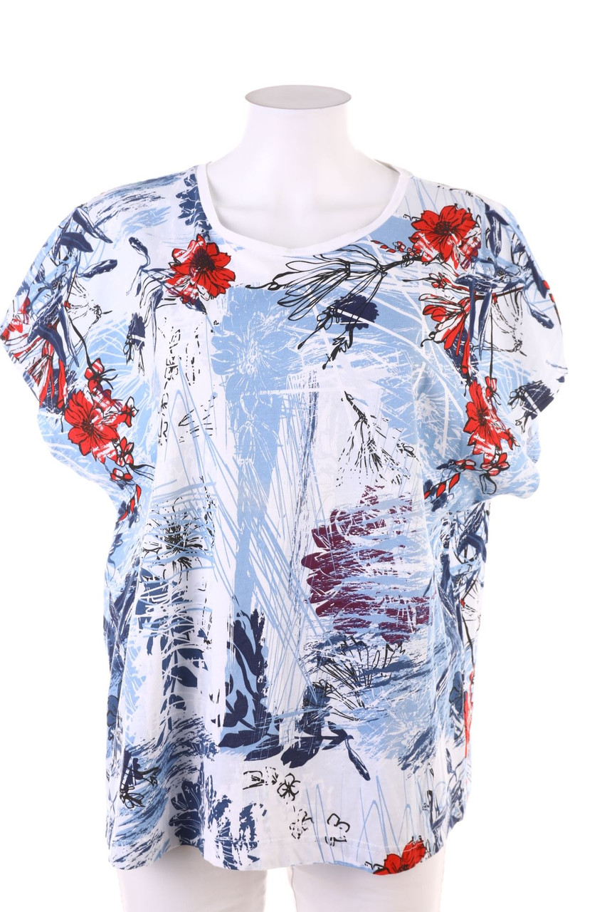 Ohne Label - Kurzarm-Shirt mit Muster - 3XL