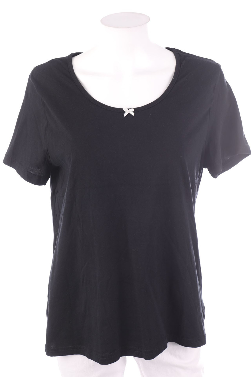 blue motion - Kurzarm-Shirt aus Baumwolle mit Schleife - 2XL