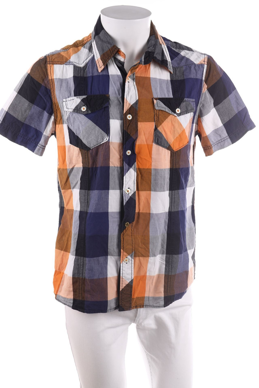 Garcia - Kurzarm-Hemd mit Karo-Muster - L