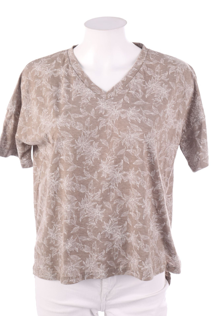 WOMEN - Kurzarm-Shirt mit Blumen-Print - S