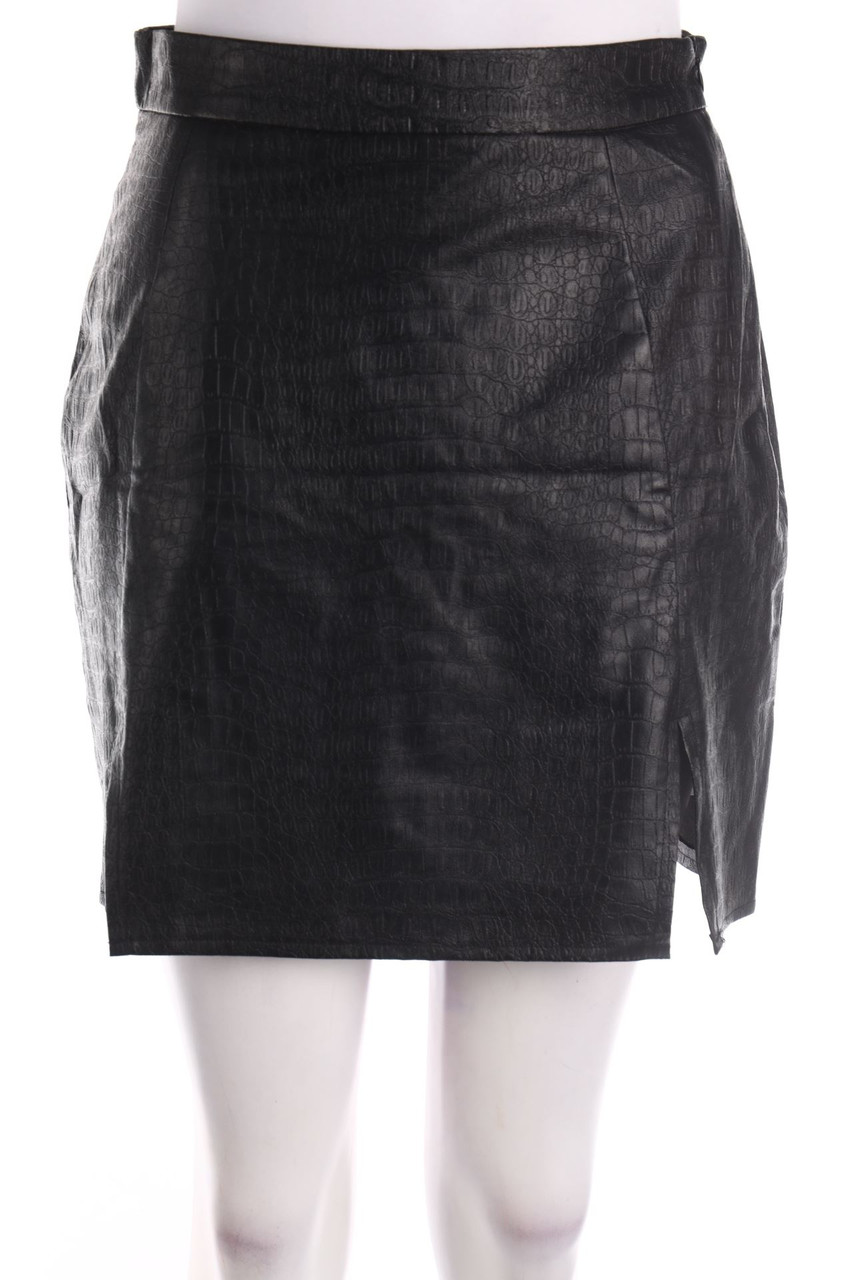 MISSGUIDED - Faux Leather-Mini-Rock - M