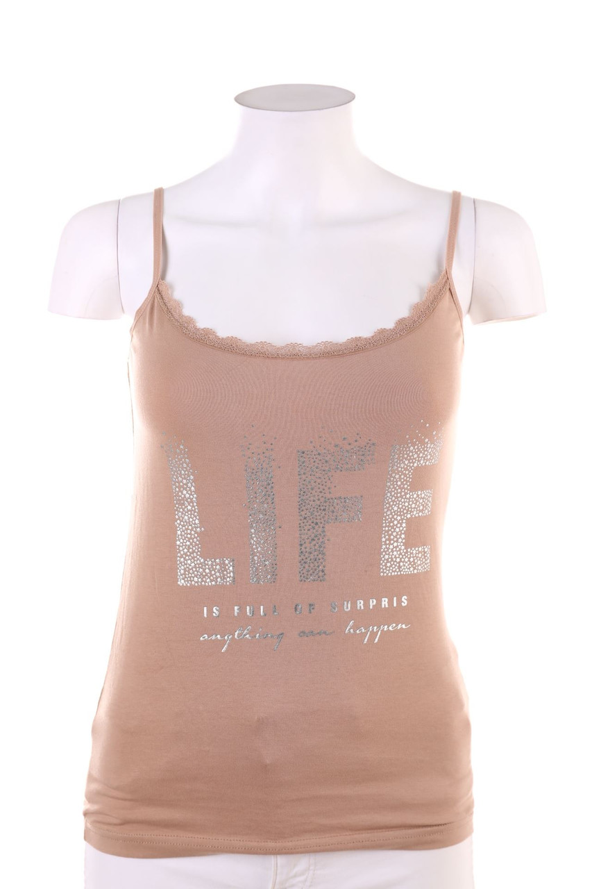 SECONDHAND - Top mit Statement-Print - M