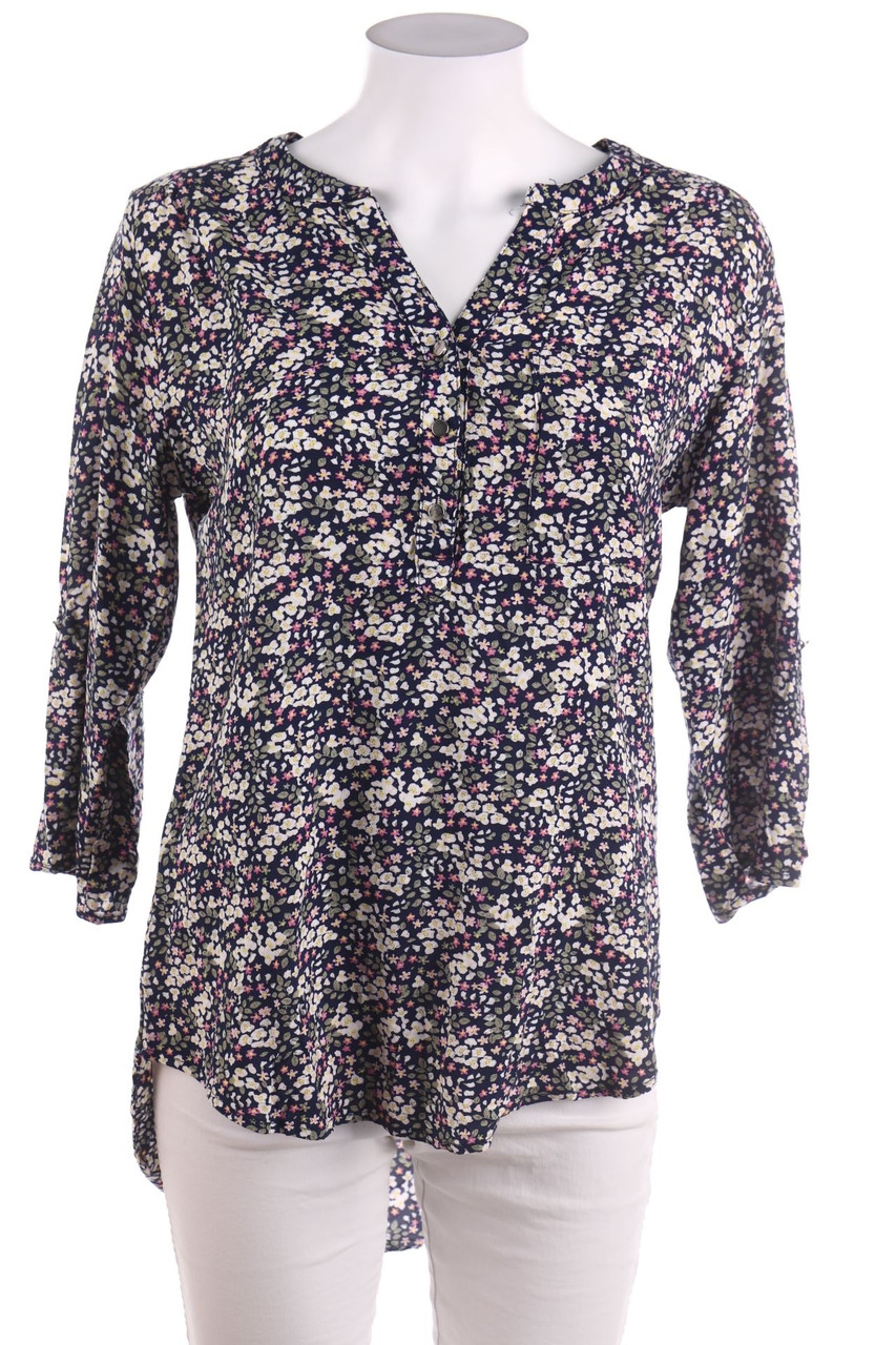 Ohne Label - Bluse mit 3/4-Ärmel mit Blumen-Print - M