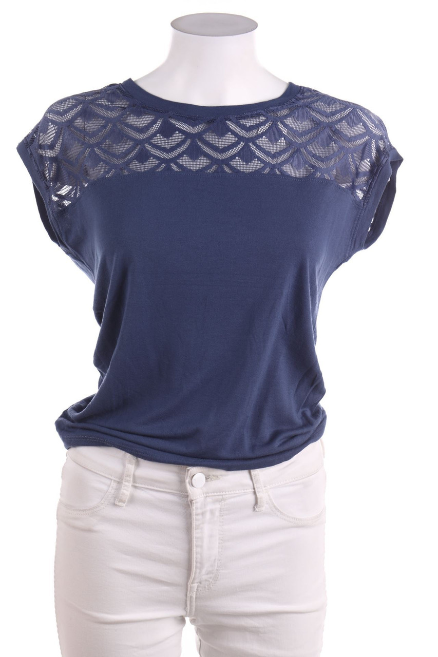 ONLY - Top mit Spitzen-Einsatz - XS