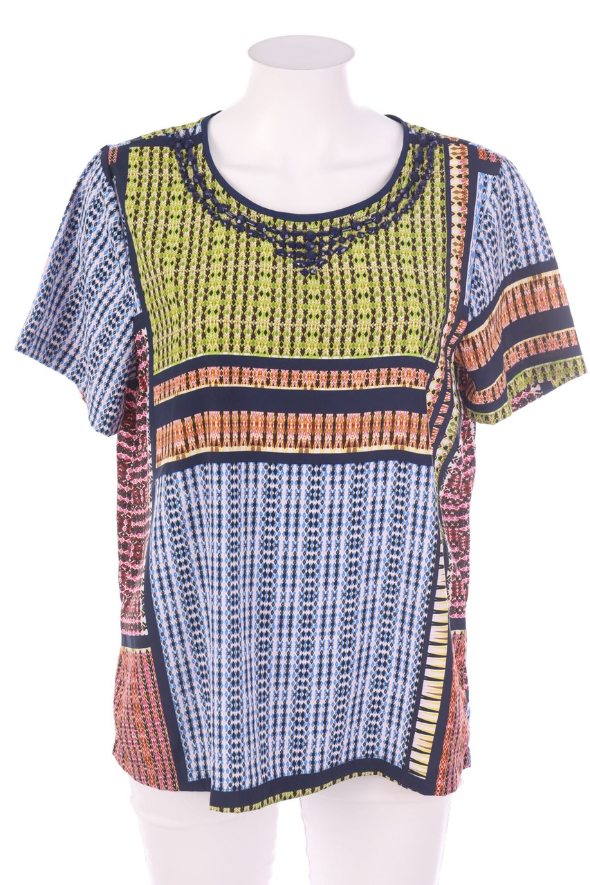 TU - Kurzarm-Bluse mit Muster - D 40