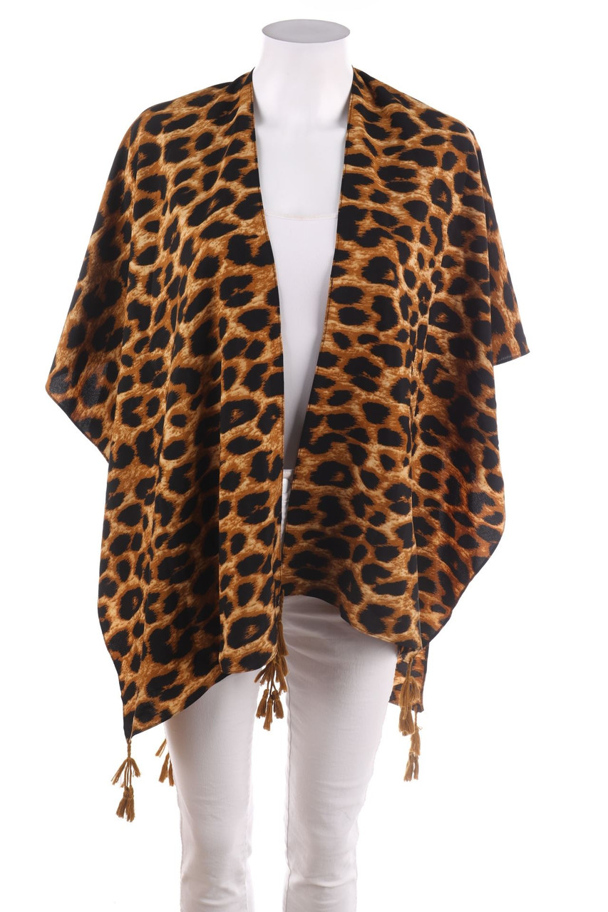 SECONDHAND - Kimono mit Leo-Print - ONE SIZE