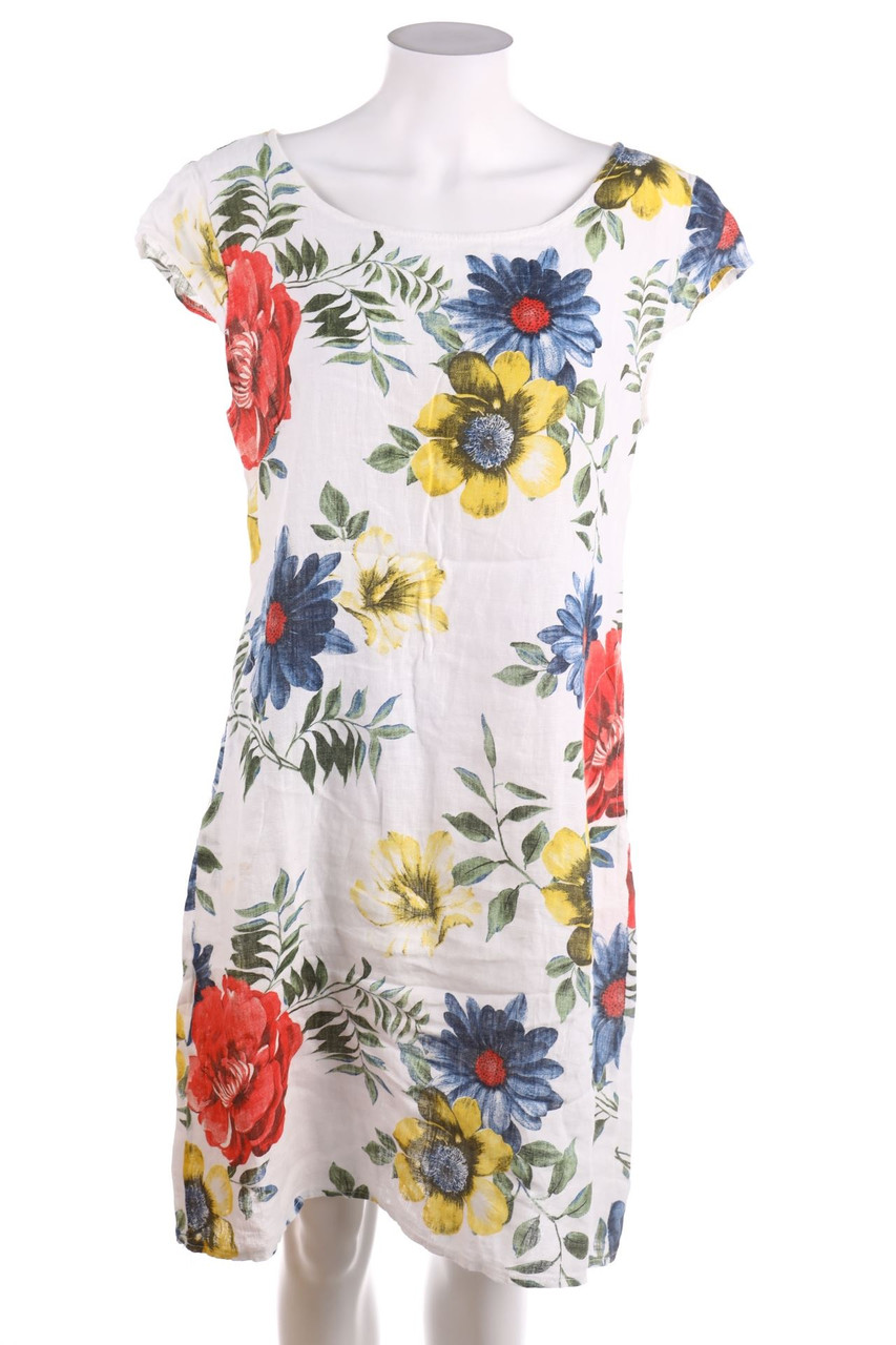 Ohne Label - Kleid mit Blumen-Print - L