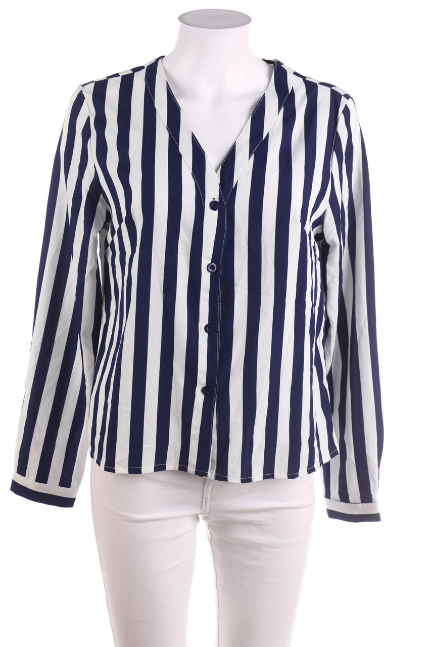 Ohne Label - Hemd-Bluse mit Streifen - L