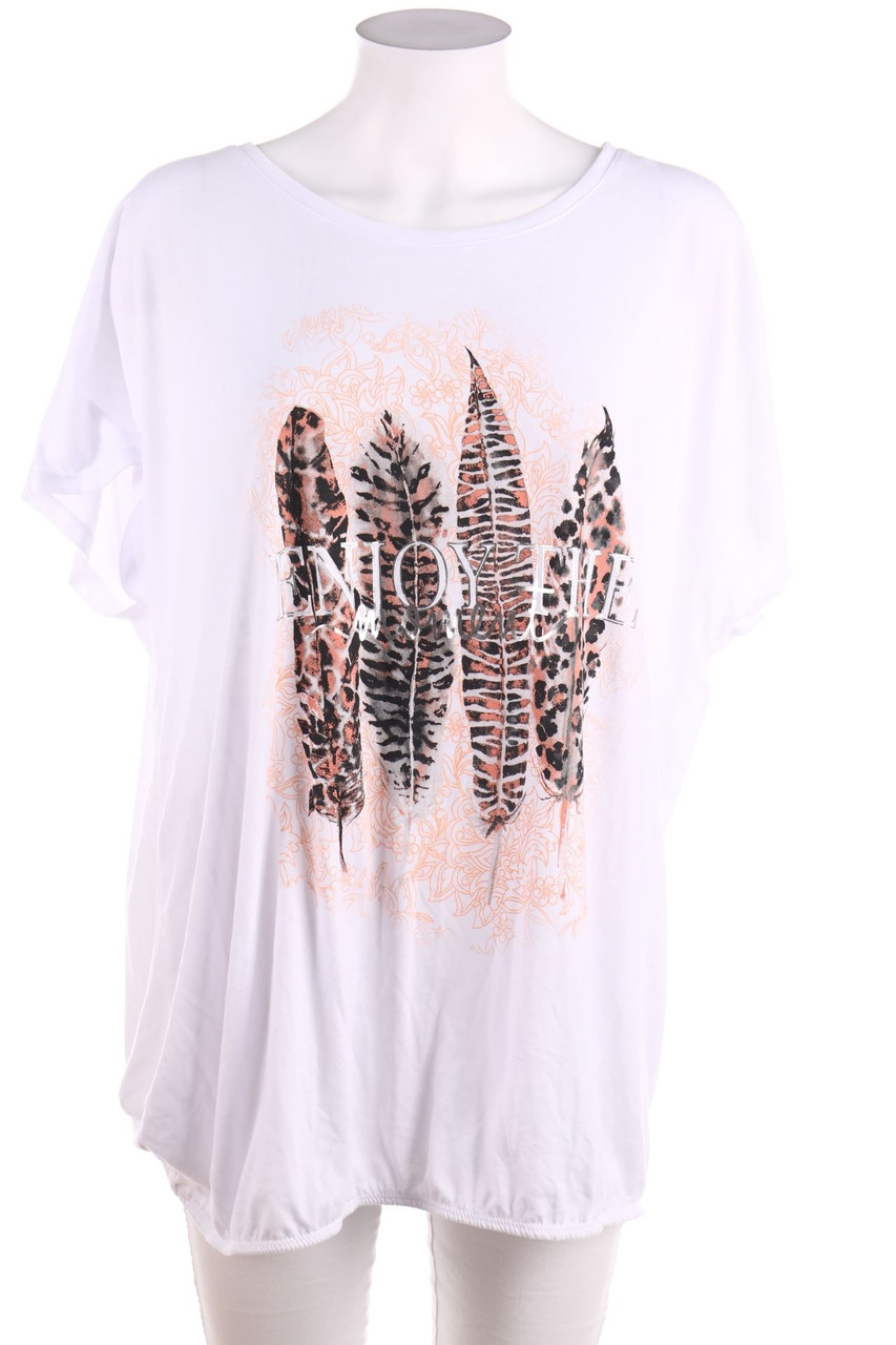 Ohne Label - Kurzarm-Shirt mit Print - XXXL