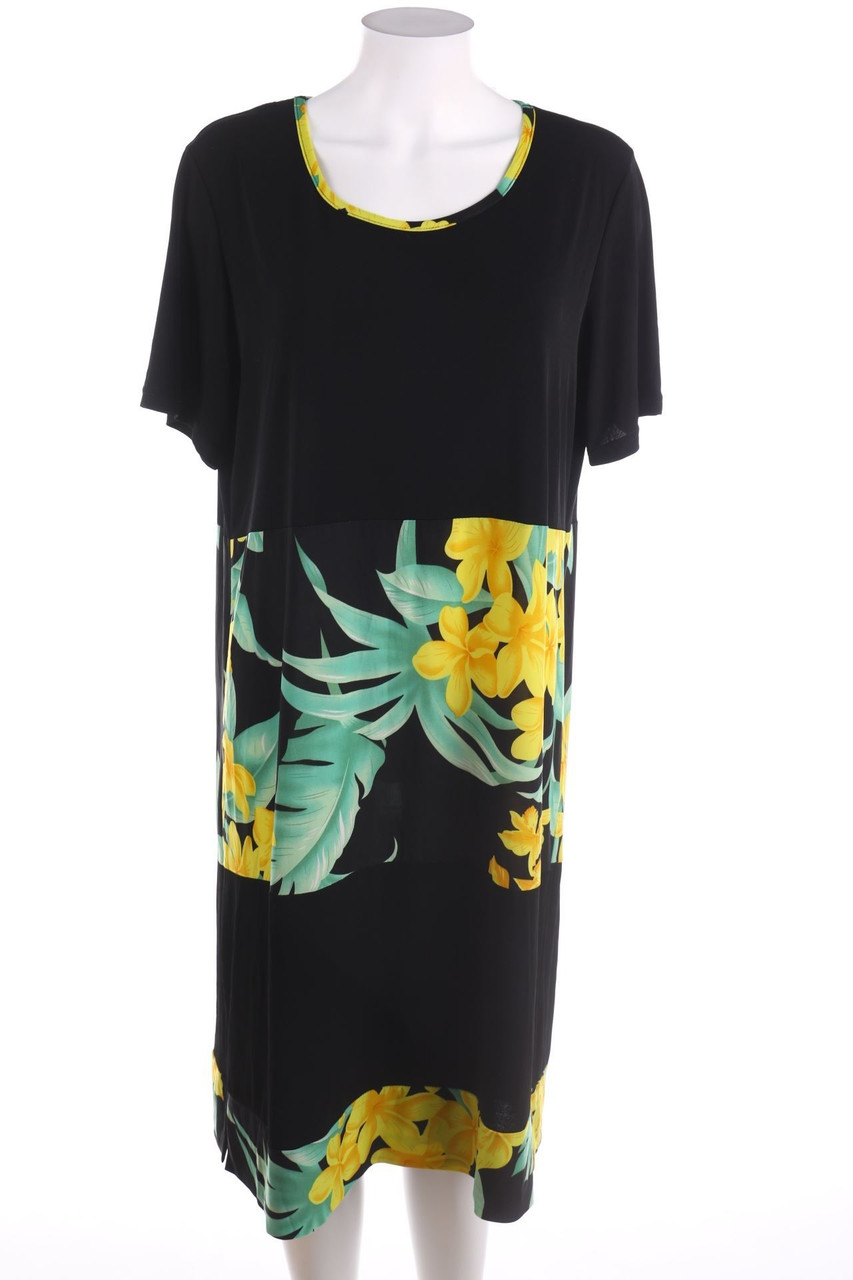 Ohne Label - Maxi-Kleid mit Blumen-Print - XL