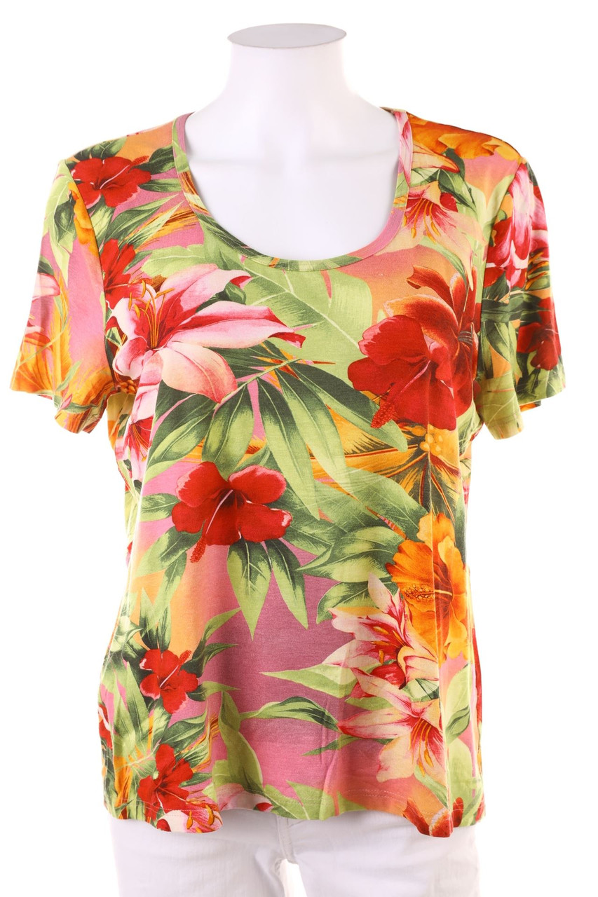 Betty Barclay - Kurzarm-Shirt mit Blumen-Print - 2XL