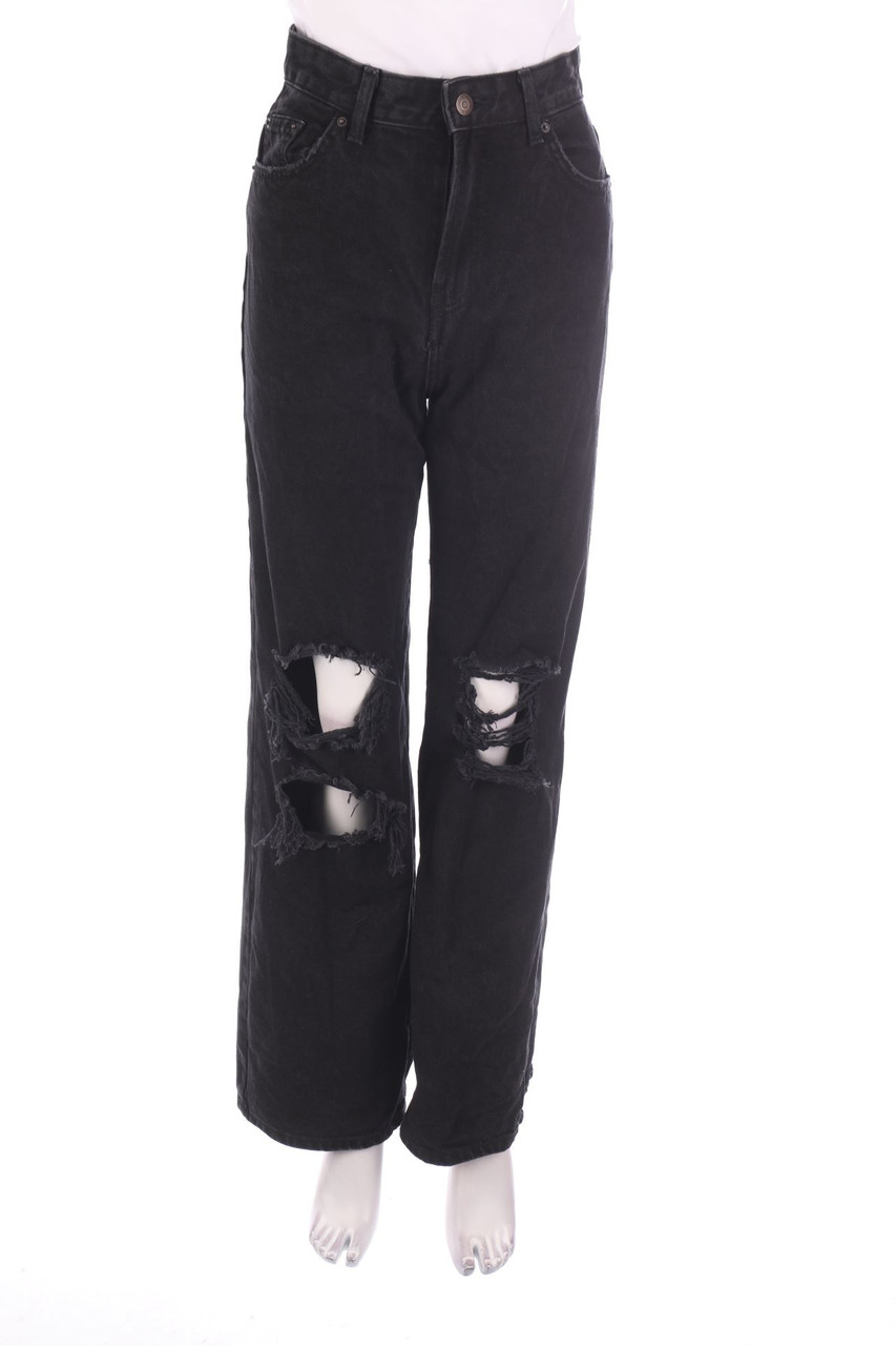 Bershka - Destroyed Straight Cut Jeans - S