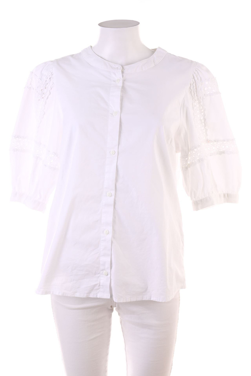 MOSS COPENHAGEN - Bluse mit 3/4-Ärmel mit Häkelspitze - L