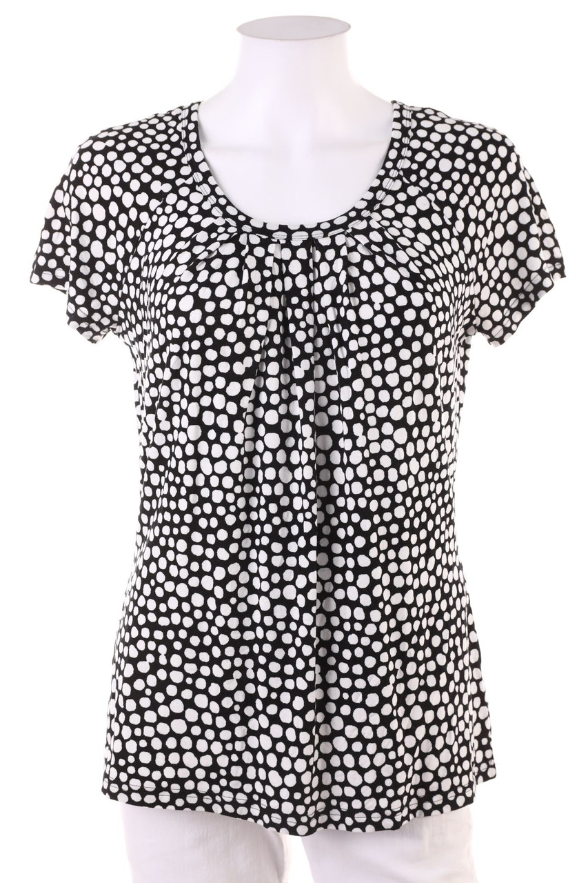 Qiéro! - Kurzarm-Shirt mit Falten - L