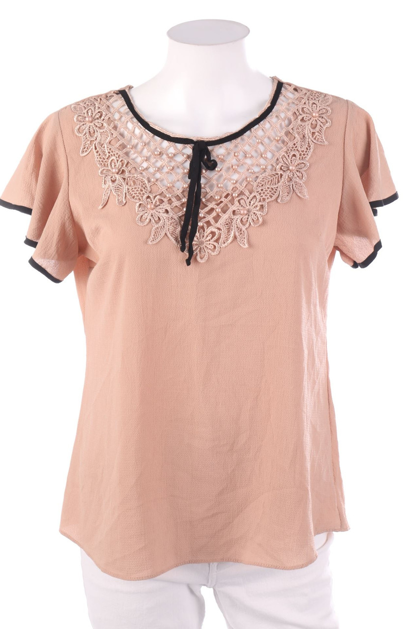 Ohne Label - Kurzarm-Bluse - M