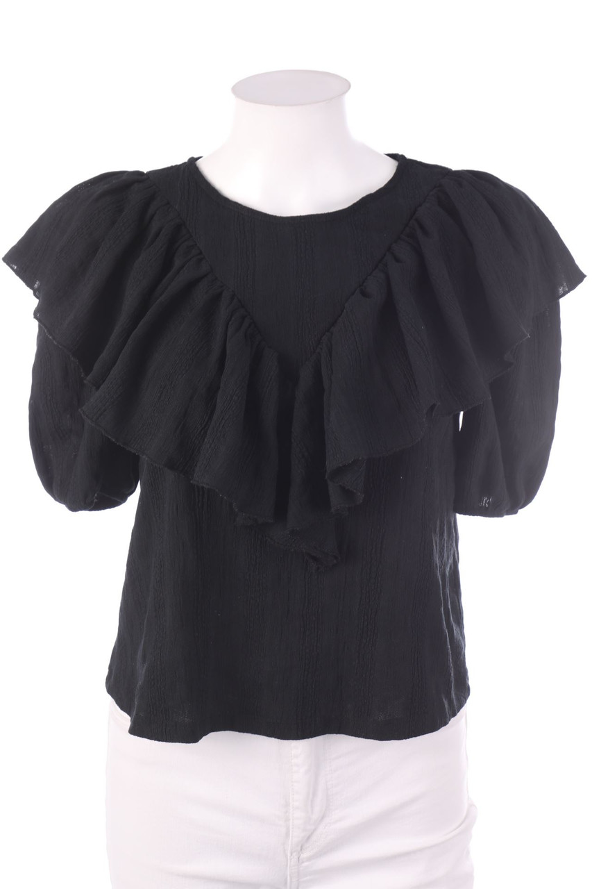 MANGO - Volant-Bluse - S