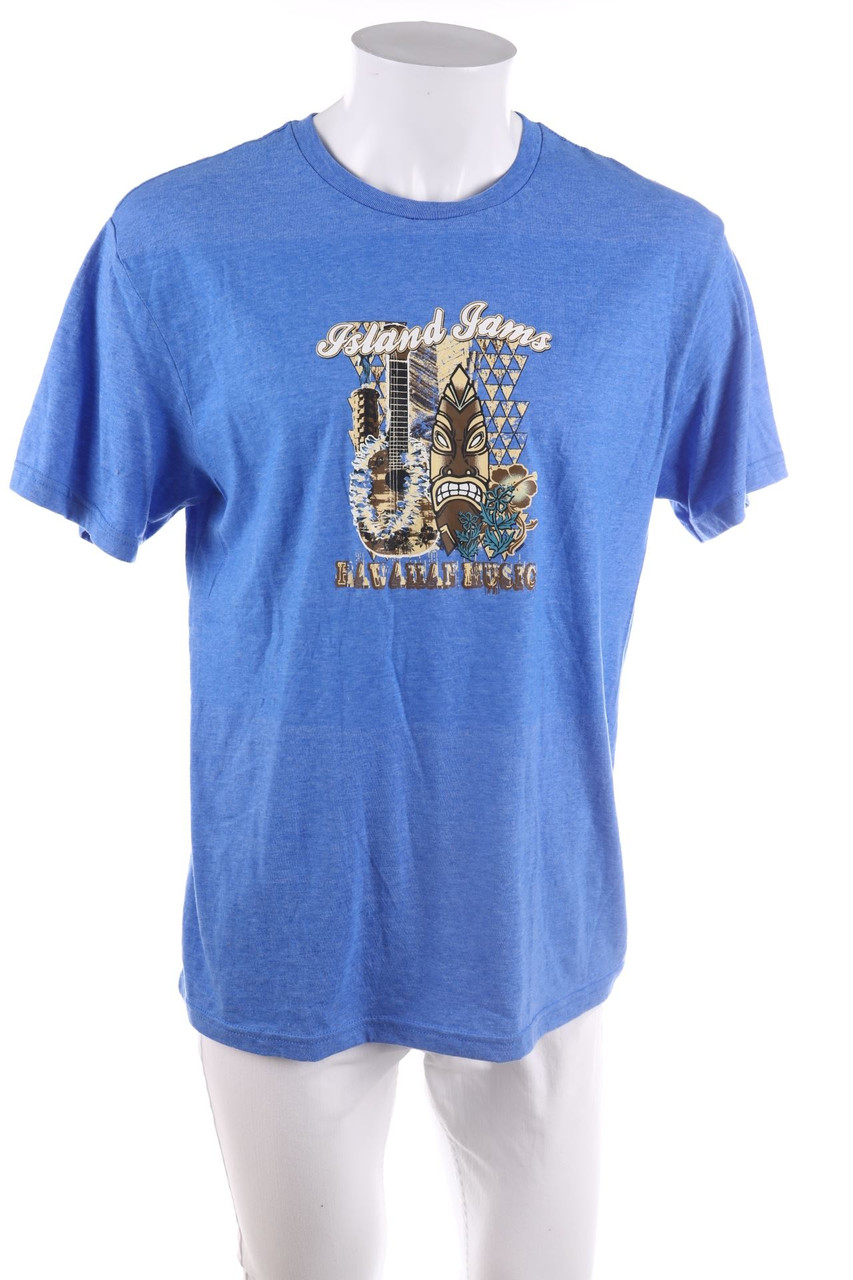 GILDAN - T-Shirt mit Rundhals mit Statement-Print - L